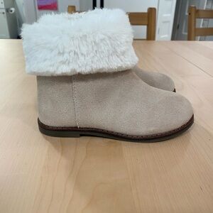 Janie and Jack Suede Faux Fur Bootie